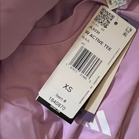 NWT Adidas Women's Active Top Light Purple M L XL S XXL - Picture 8 of 8